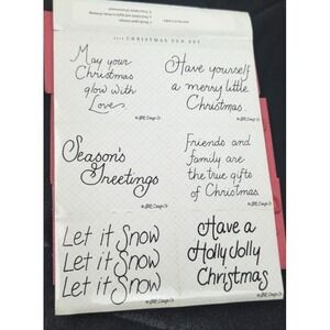 JRL Design Christmas Fun 6 Piece Set Script Foam Rubber New